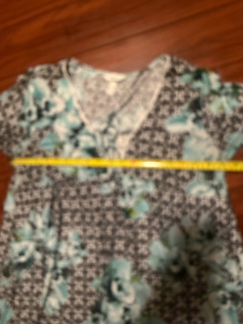 Soma Floral Mini Dress in Aqua and Black - Picture 6 of 9
